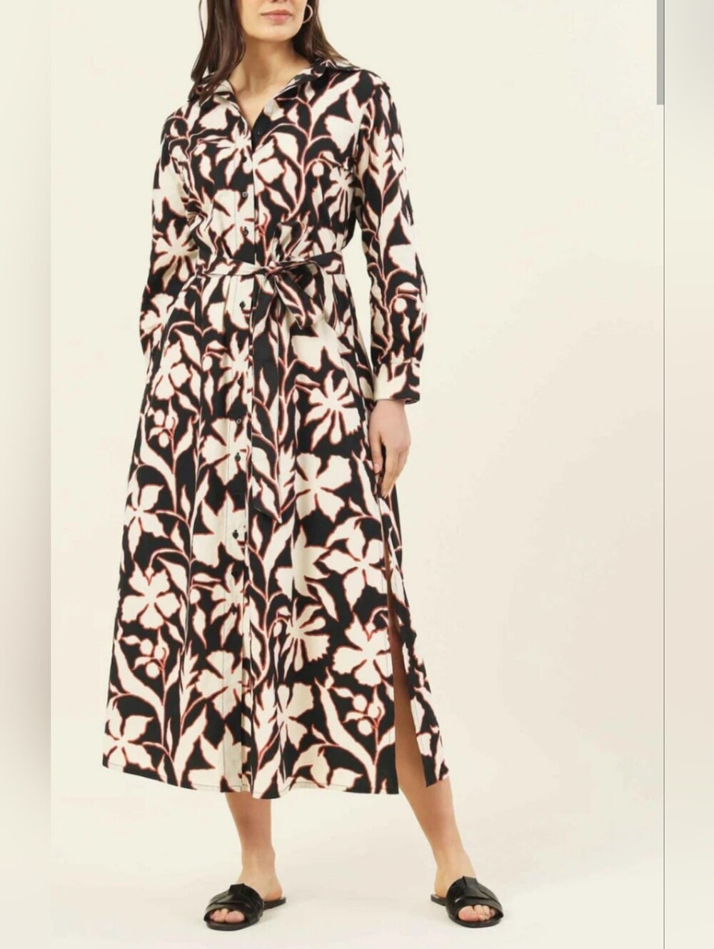 Omika Emma Shirt Midi Dress. Bianca Cliff. Poplin